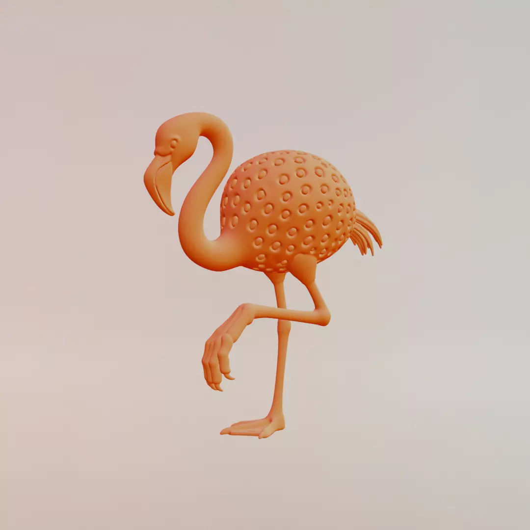 Strawberelli Flamingelli Italian brainrot Printable 3D print model_12