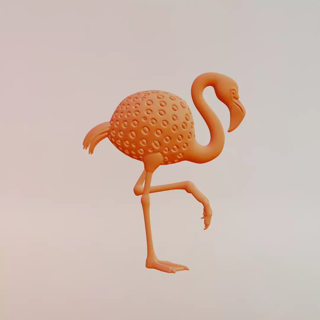 Strawberelli Flamingelli Italian brainrot Printable 3D print model_7