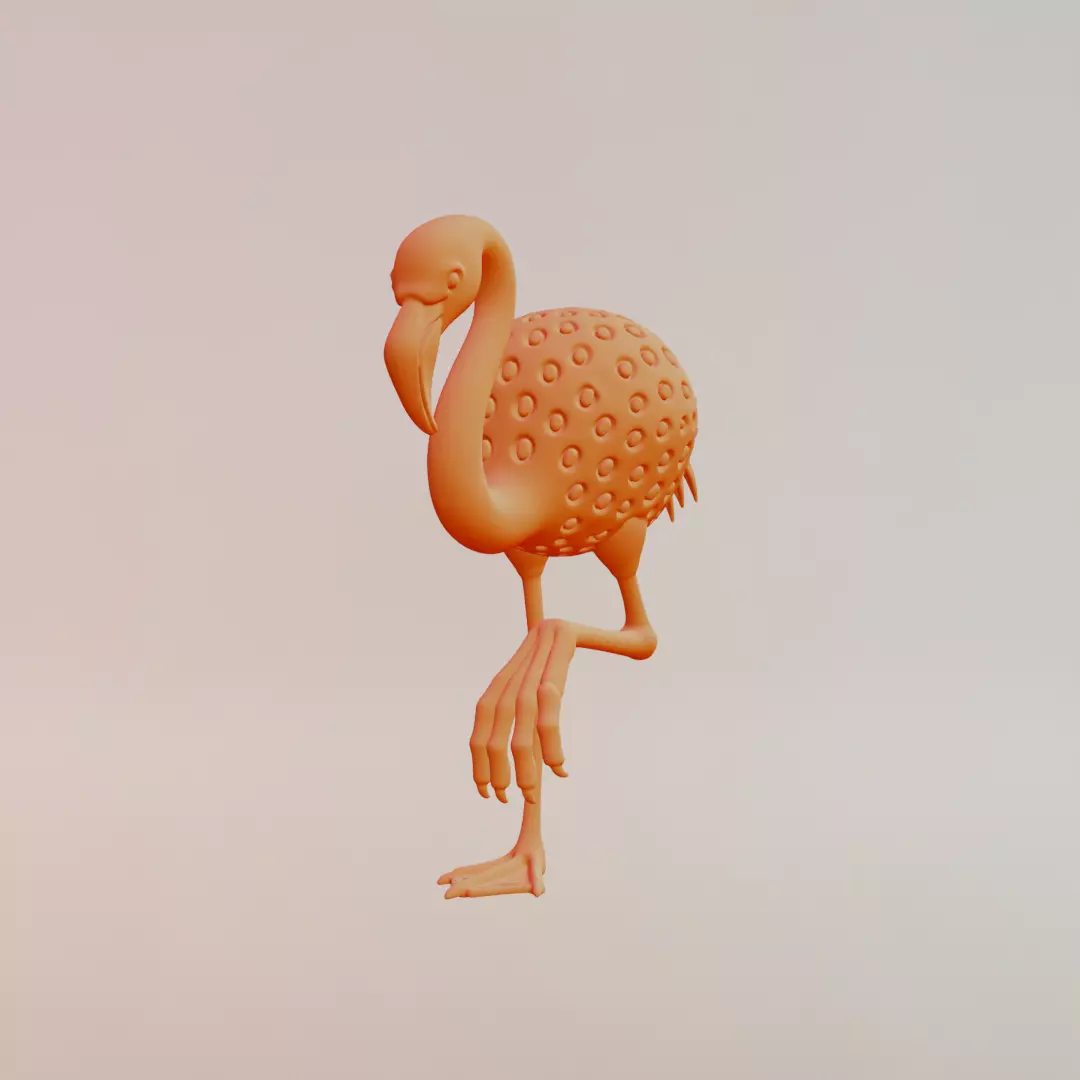 Strawberelli Flamingelli Italian brainrot Printable 3D print model_11