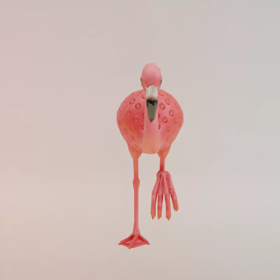 Strawberelli Flamingelli Italian brainrot Printable 3D print model_0