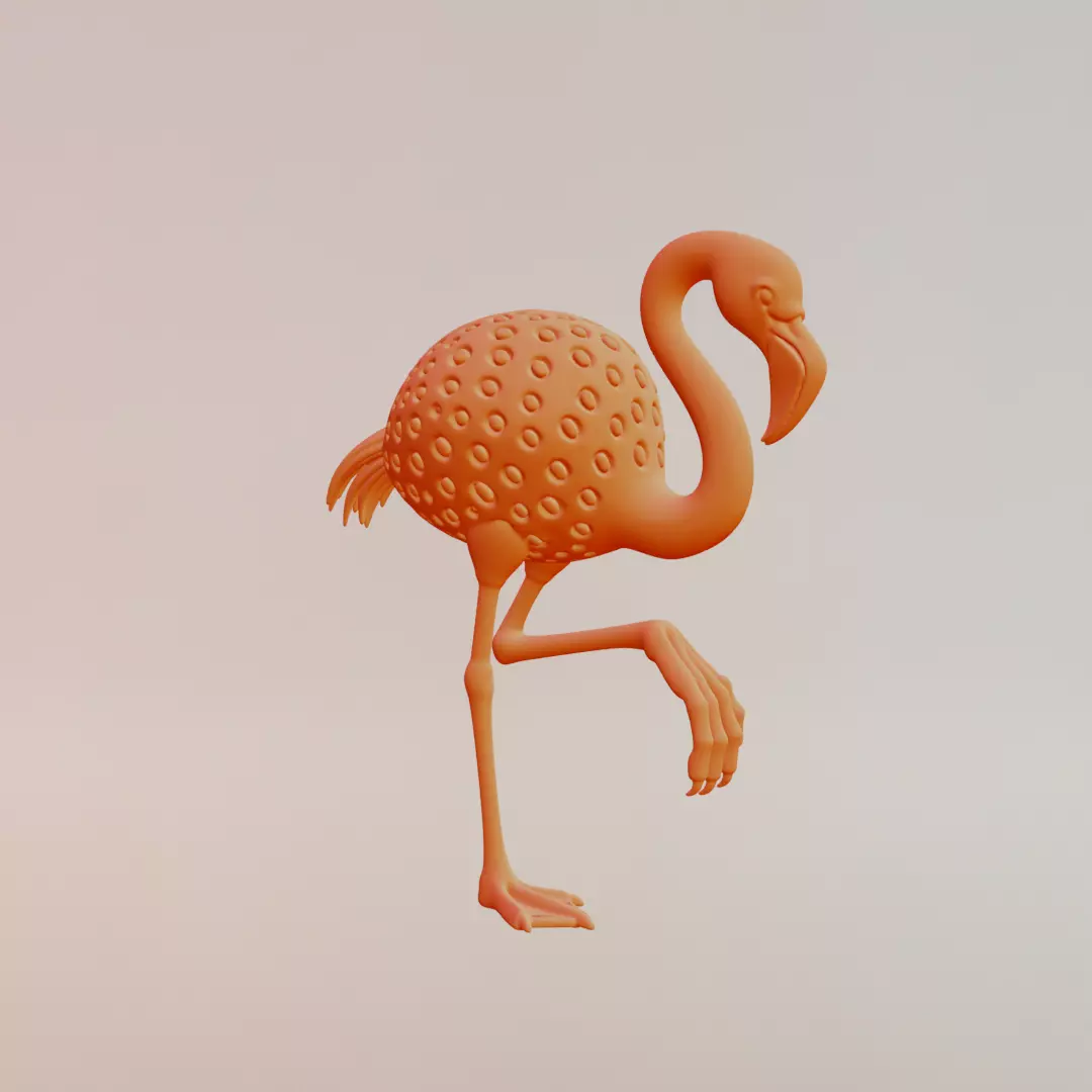 Strawberelli Flamingelli Italian brainrot Printable 3D print model_8