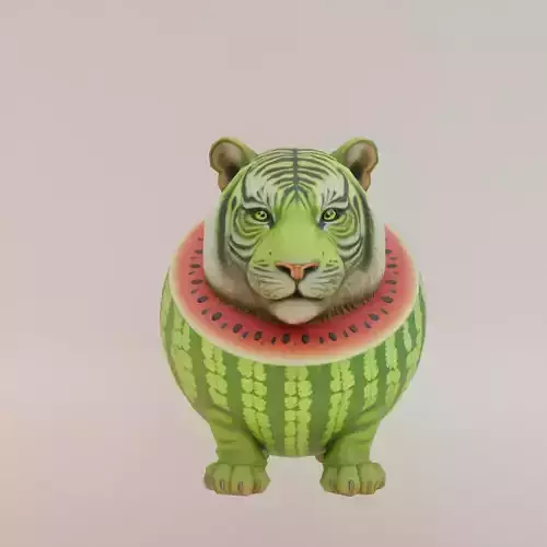 Tigrrullini Watermellini Italian brainrot Printable 3D print model