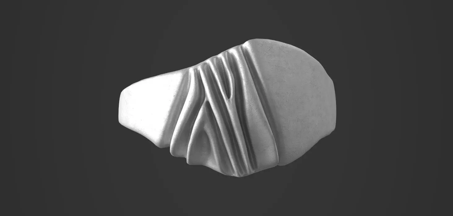 Folding Ring Low-poly 3D model_3