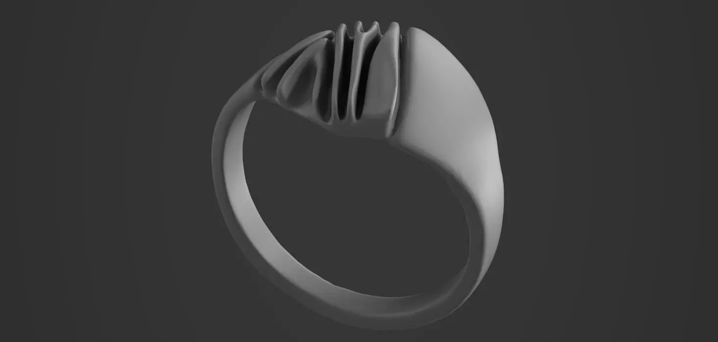 Folding Ring Low-poly 3D model_1