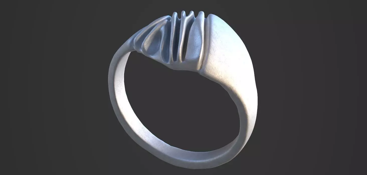 Folding Ring Low-poly 3D model_0