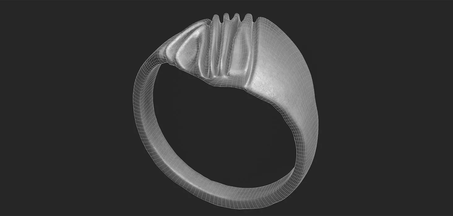 Folding Ring Low-poly 3D model_2