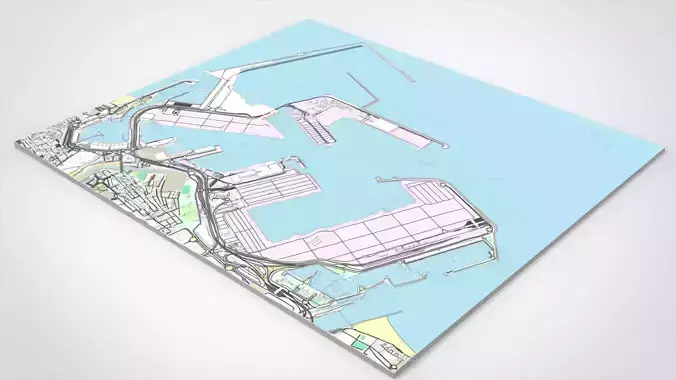 The Port of Valencia Spain 3D model 3