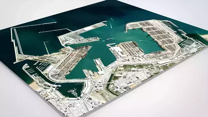 The Port of Valencia Spain 3D model 6