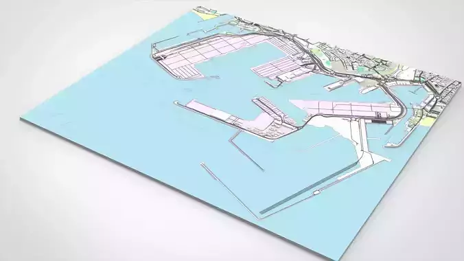 The Port of Valencia Spain 3D model 7