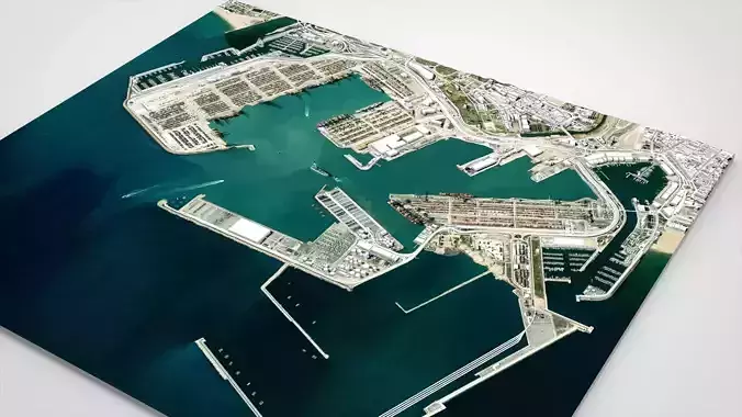The Port of Valencia Spain 3D model 4