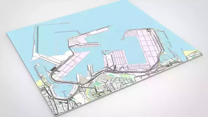 The Port of Valencia Spain 3D model 5