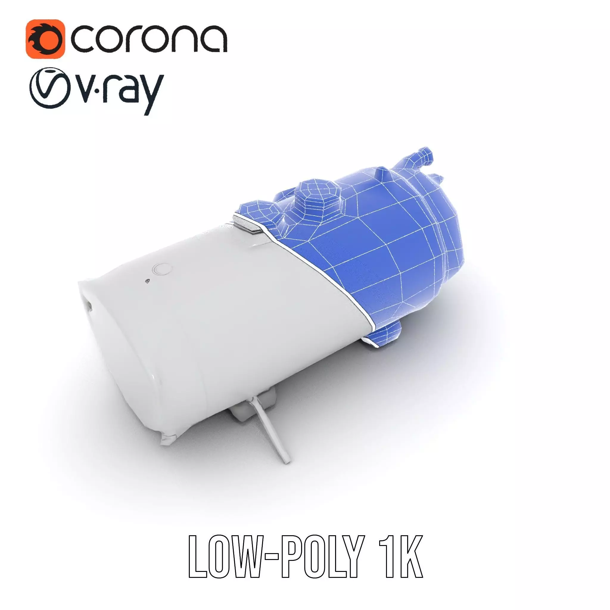 Industrial Pressure Vessel Model Pack Low-poly 3D model_25