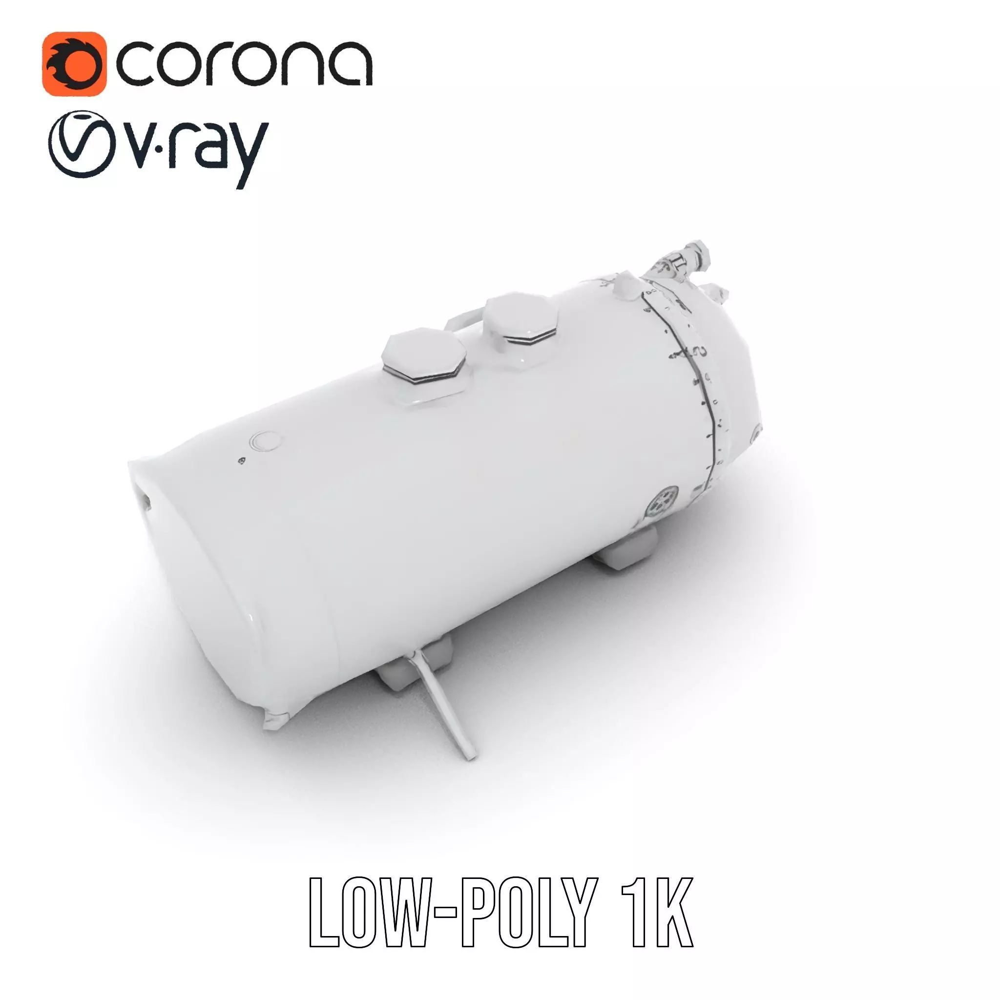 Industrial Pressure Vessel Model Pack Low-poly 3D model_8