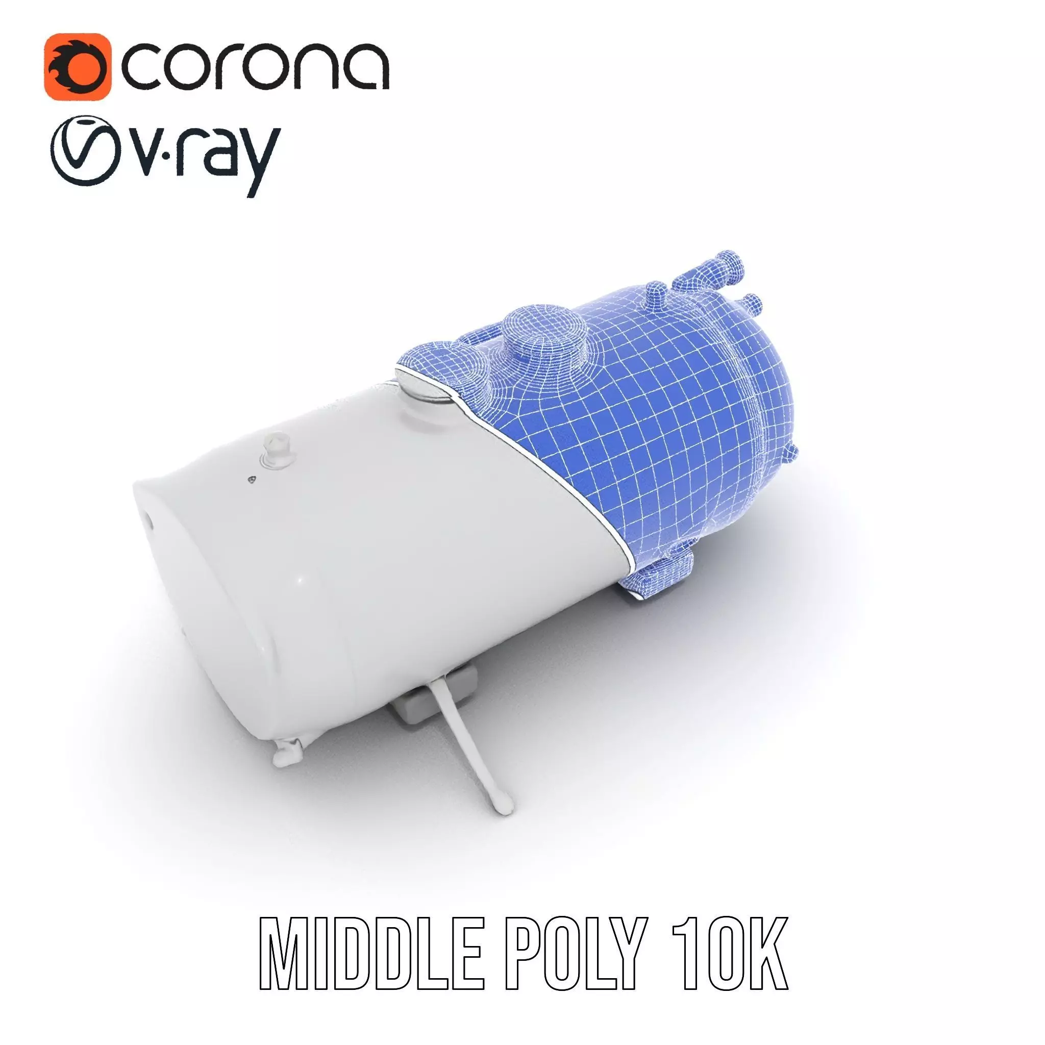 Industrial Pressure Vessel Model Pack Low-poly 3D model_30