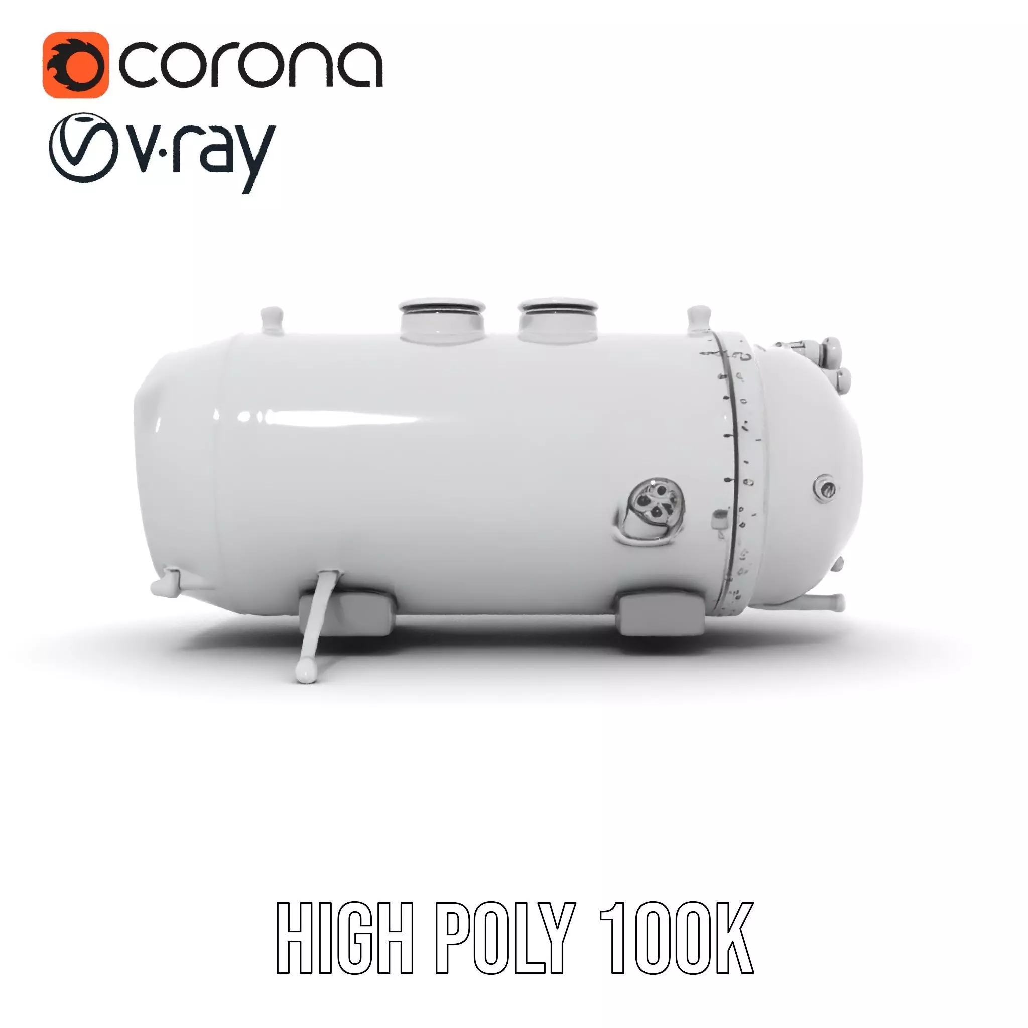 Industrial Pressure Vessel Model Pack Low-poly 3D model_33