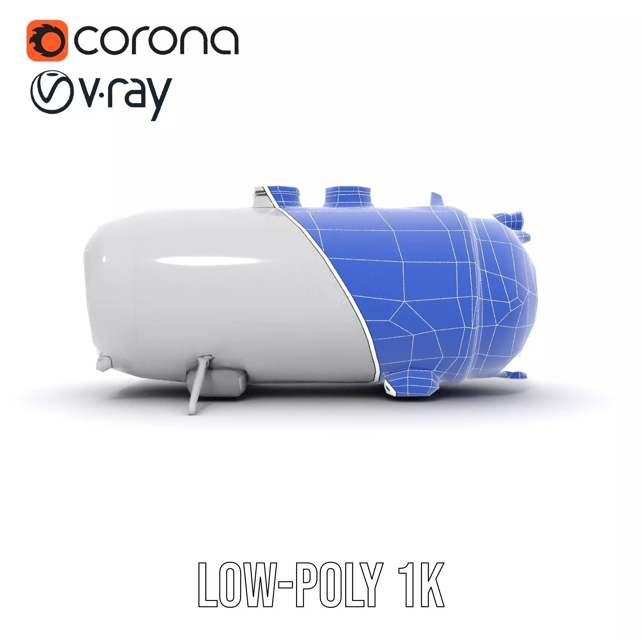 Industrial Pressure Vessel Model Pack Low-poly 3D model_31