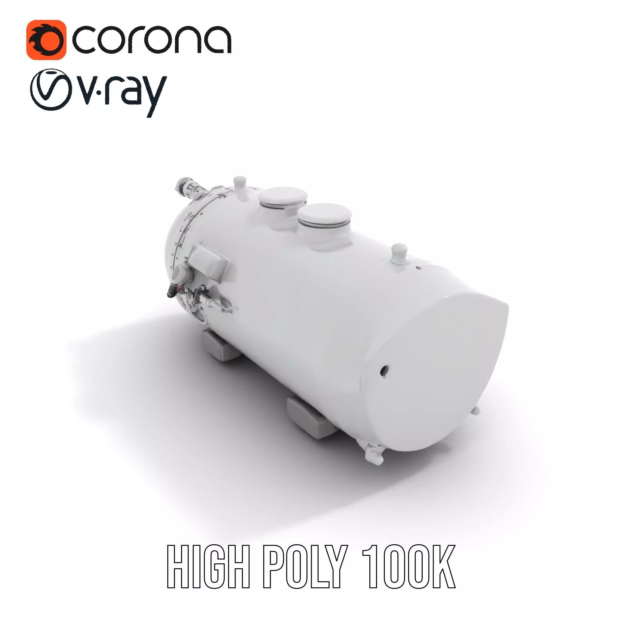 Industrial Pressure Vessel Model Pack Low-poly 3D model_13