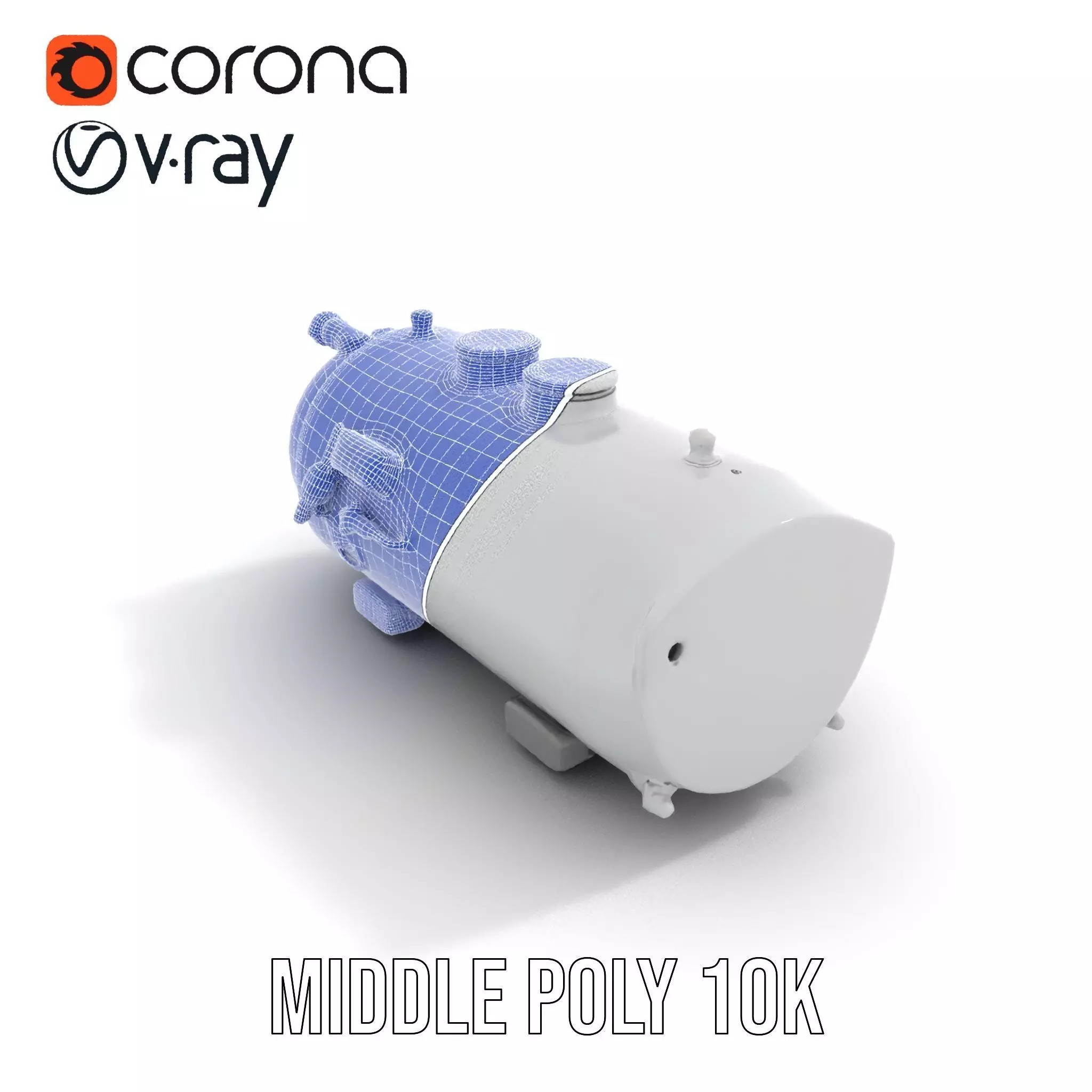 Industrial Pressure Vessel Model Pack Low-poly 3D model_22