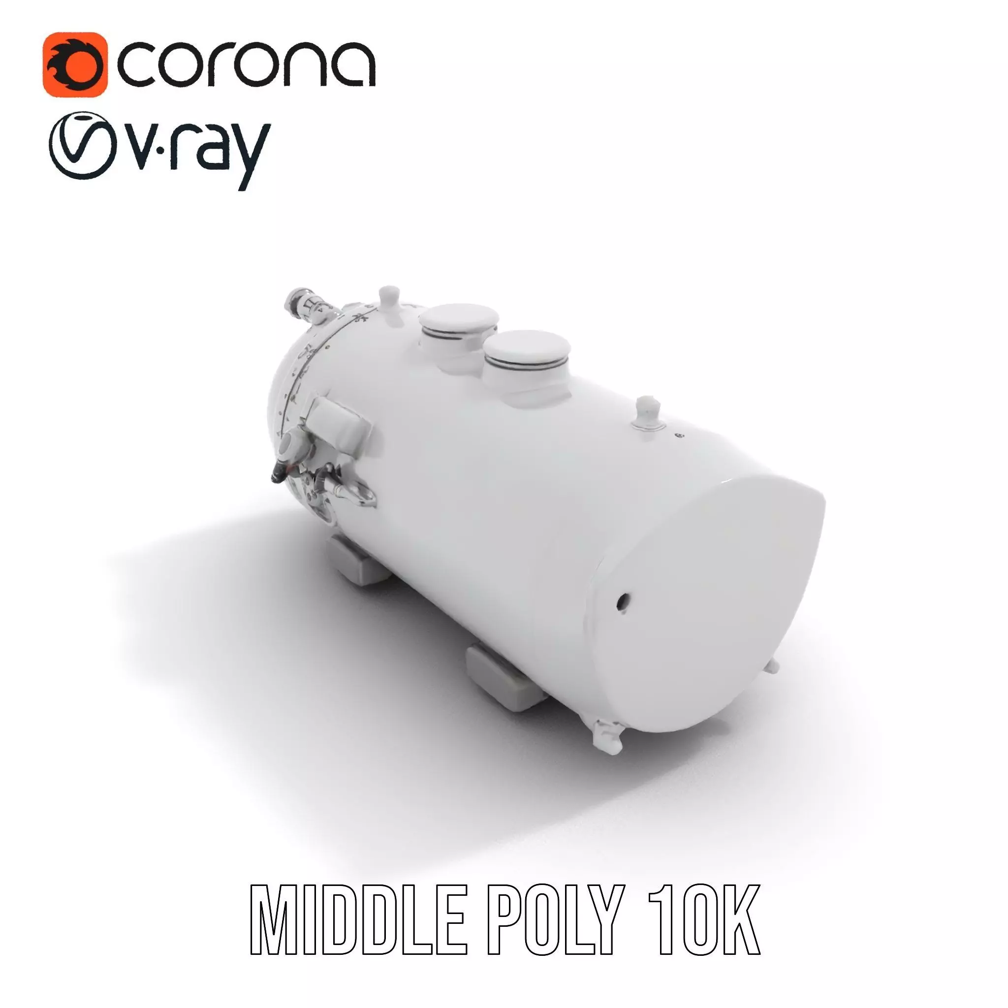 Industrial Pressure Vessel Model Pack Low-poly 3D model_7