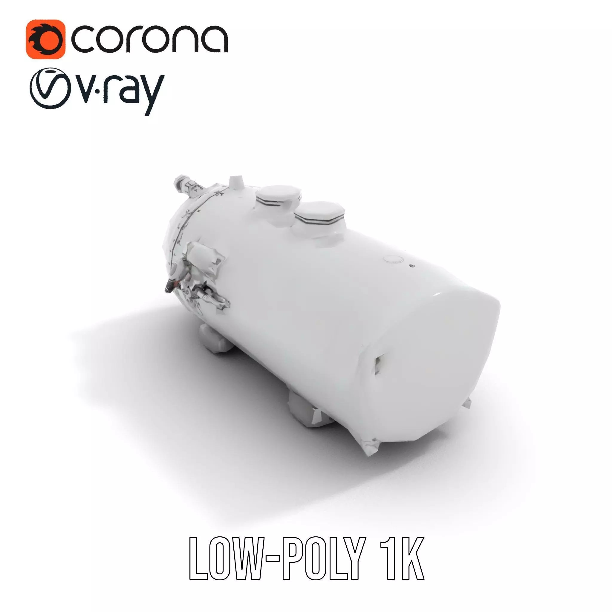 Industrial Pressure Vessel Model Pack Low-poly 3D model_17