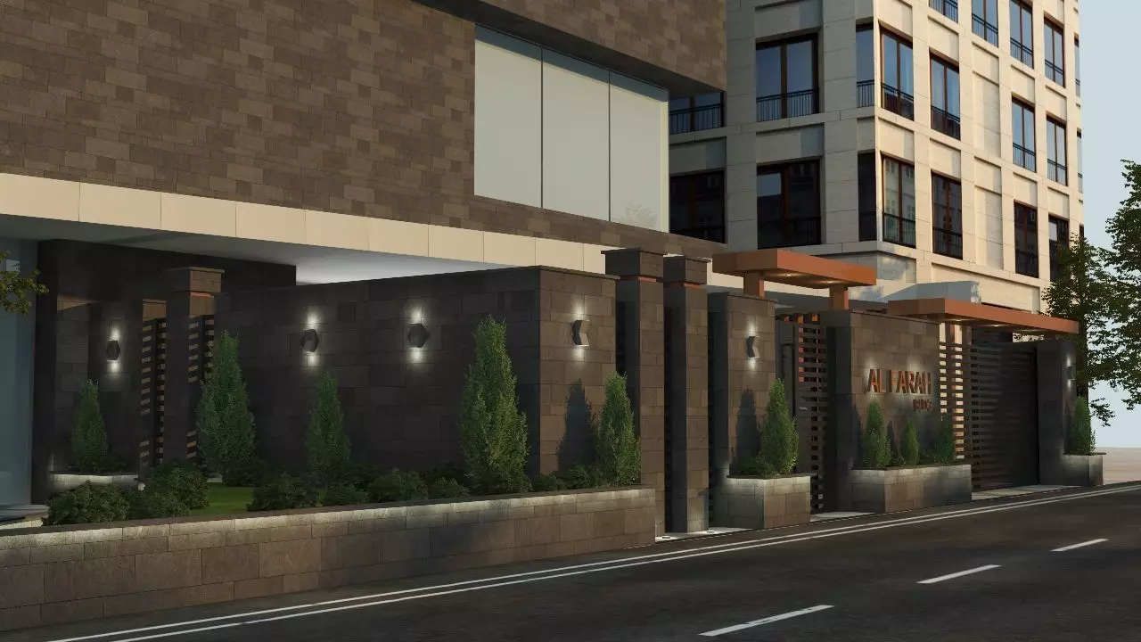 Building Gate Fence Exterior Design 3D model_9