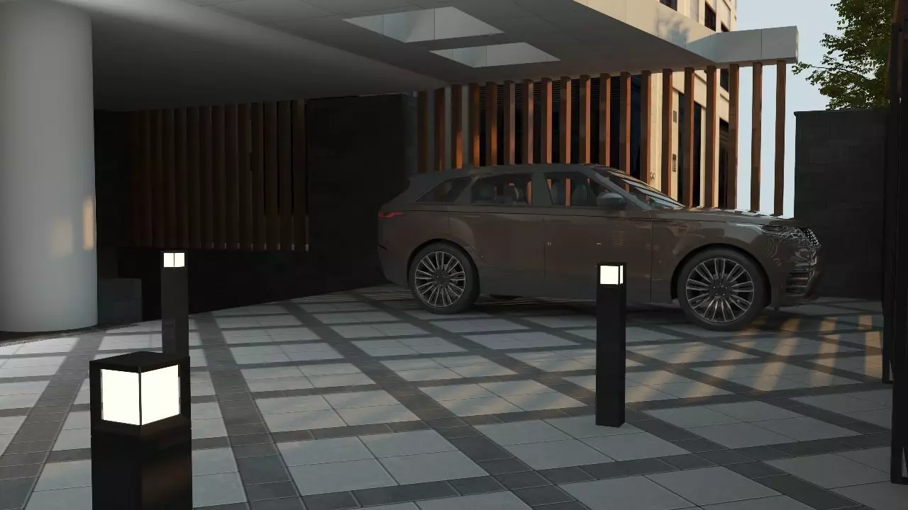 Building Gate Fence Exterior Design 3D model_20