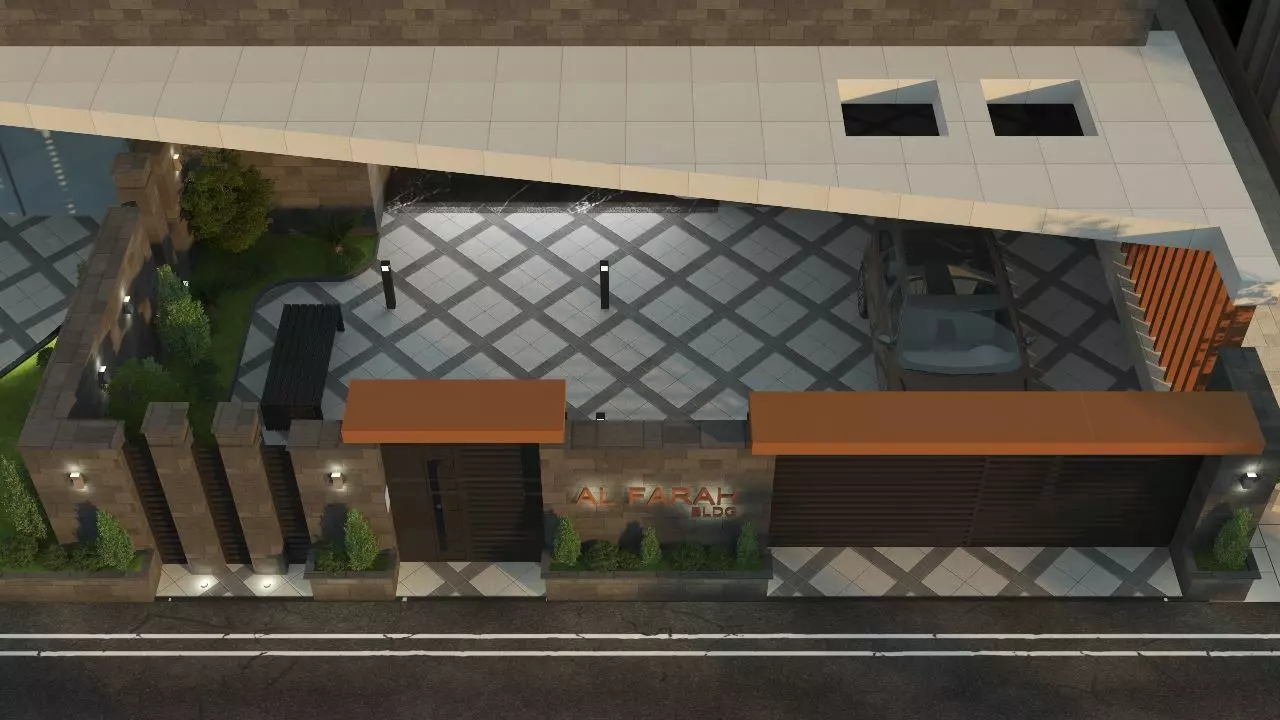 Building Gate Fence Exterior Design 3D model_19