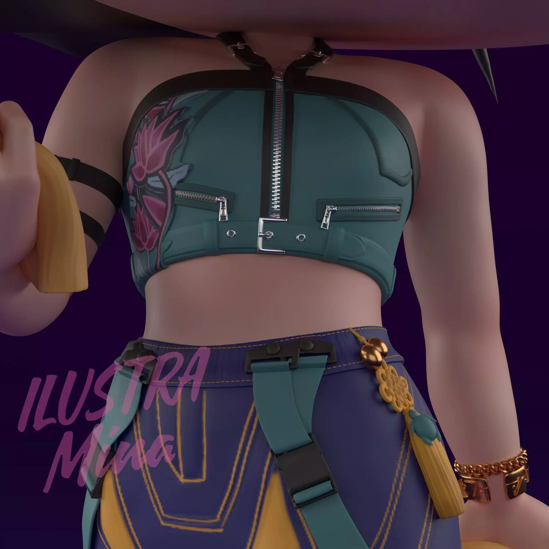 KPOP DEMON HUNTERS HUNTRIX ZOEY FUNKO POP CUSTOM 3D print model_1