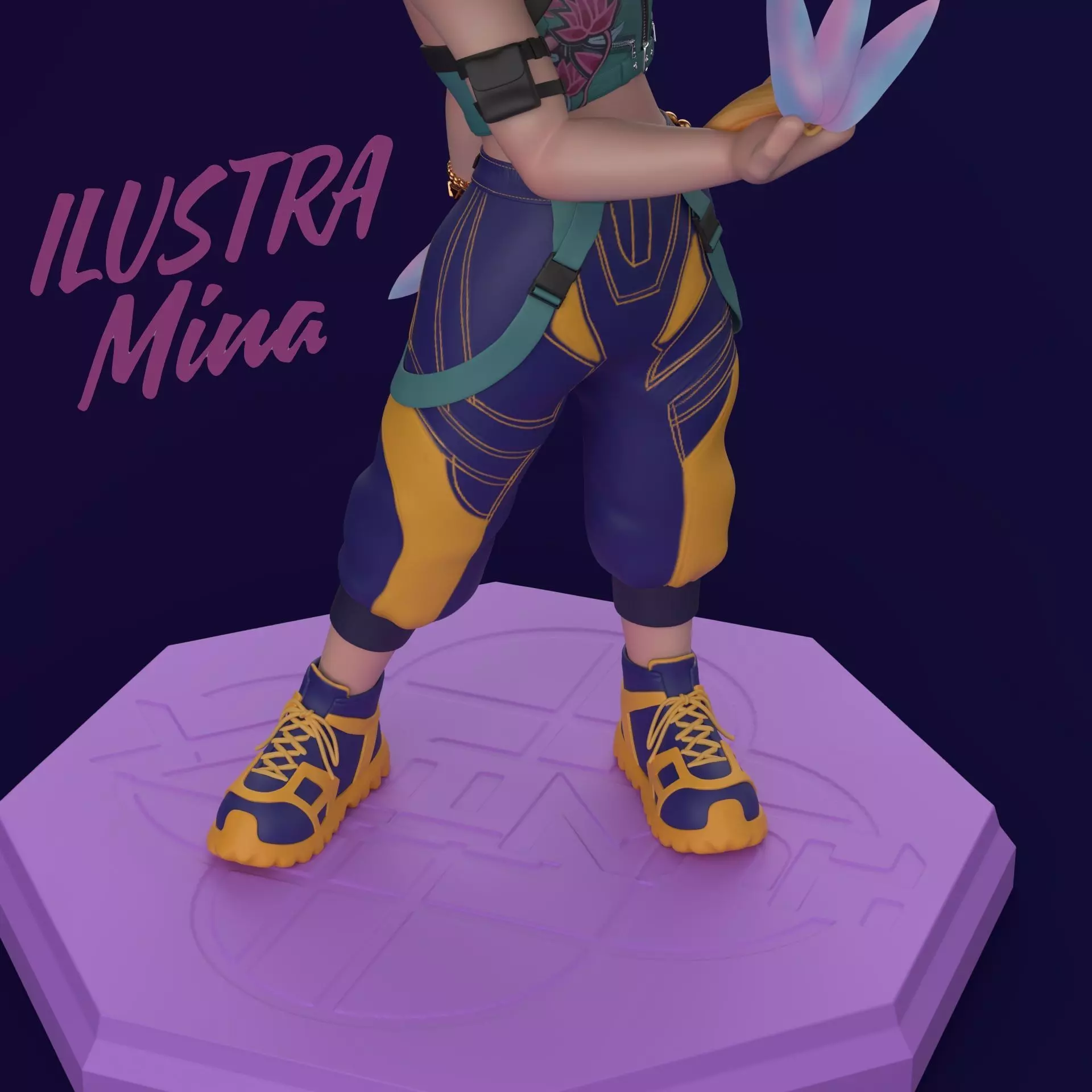 KPOP DEMON HUNTERS HUNTRIX ZOEY FUNKO POP CUSTOM 3D print model_2