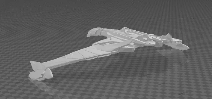 Romulan Valdor class starship 3D print model_2