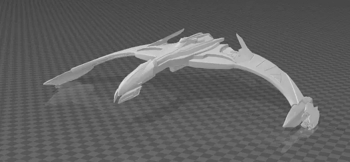 Romulan Valdor class starship 3D print model_0