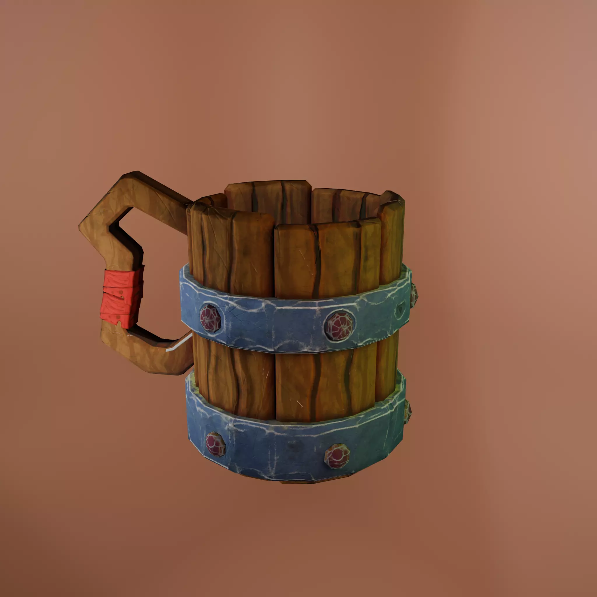 Stylized mug Free low-poly 3D model