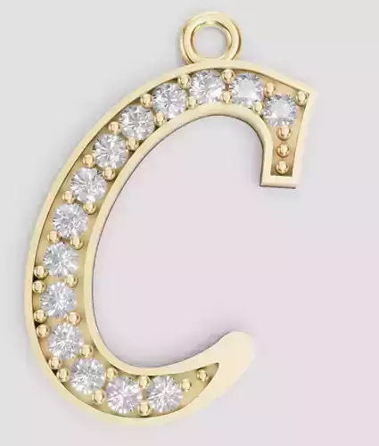 LETTER PENDANT C