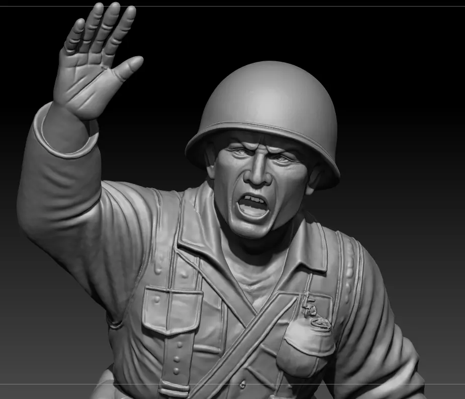 Follow Me Statue Iron Mike statue Printable 3d Model 3D print model_4