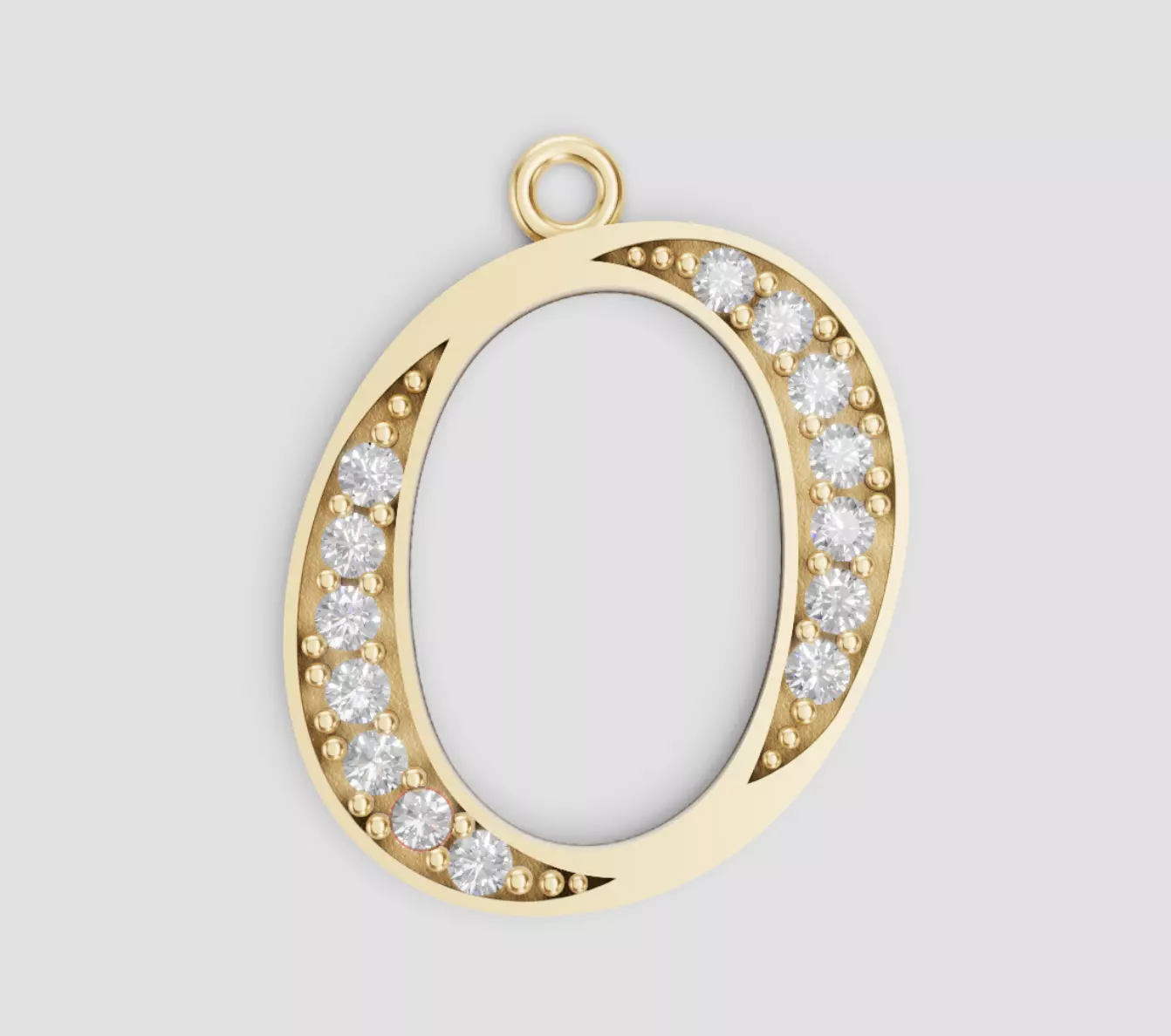 LETTER PENDANT O 3D print model_0