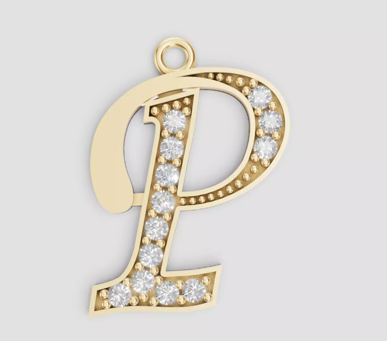 LETTER PENDANT P 3D print model_0