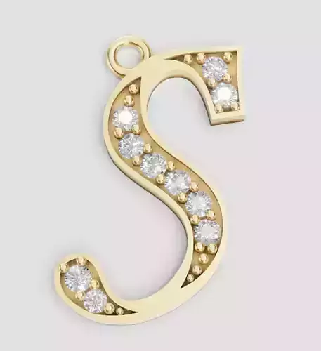 LETTER PENDANT S