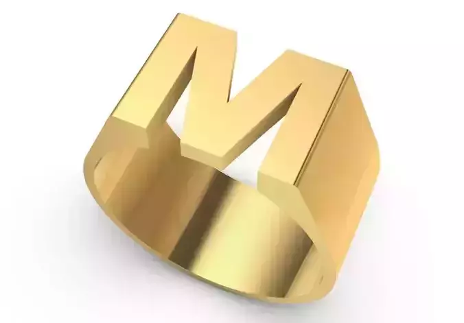 Letter M Ring - Anillo Letra M