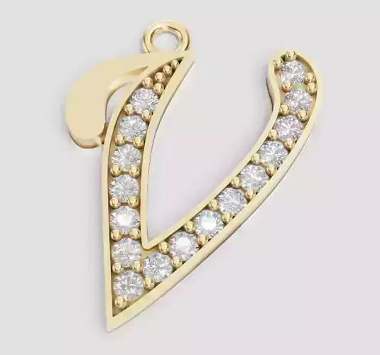 LETTER PENDANT V