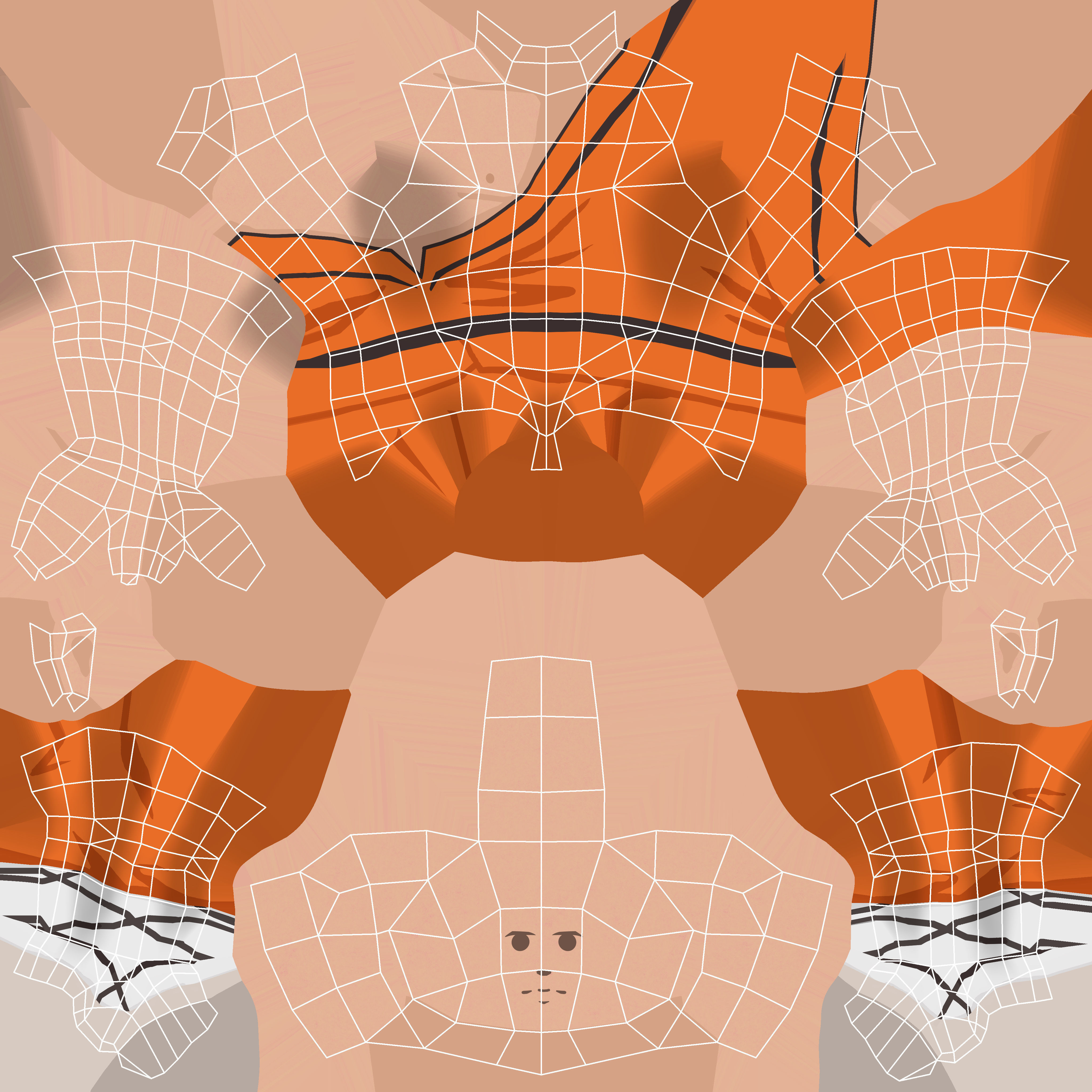 Shaolin Monk Low-poly 3D model_17