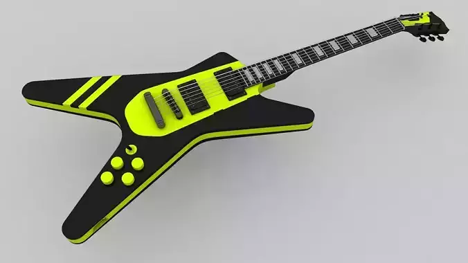 VORONOI GUITAR V2 APP DIMECUT stl file 3D print model