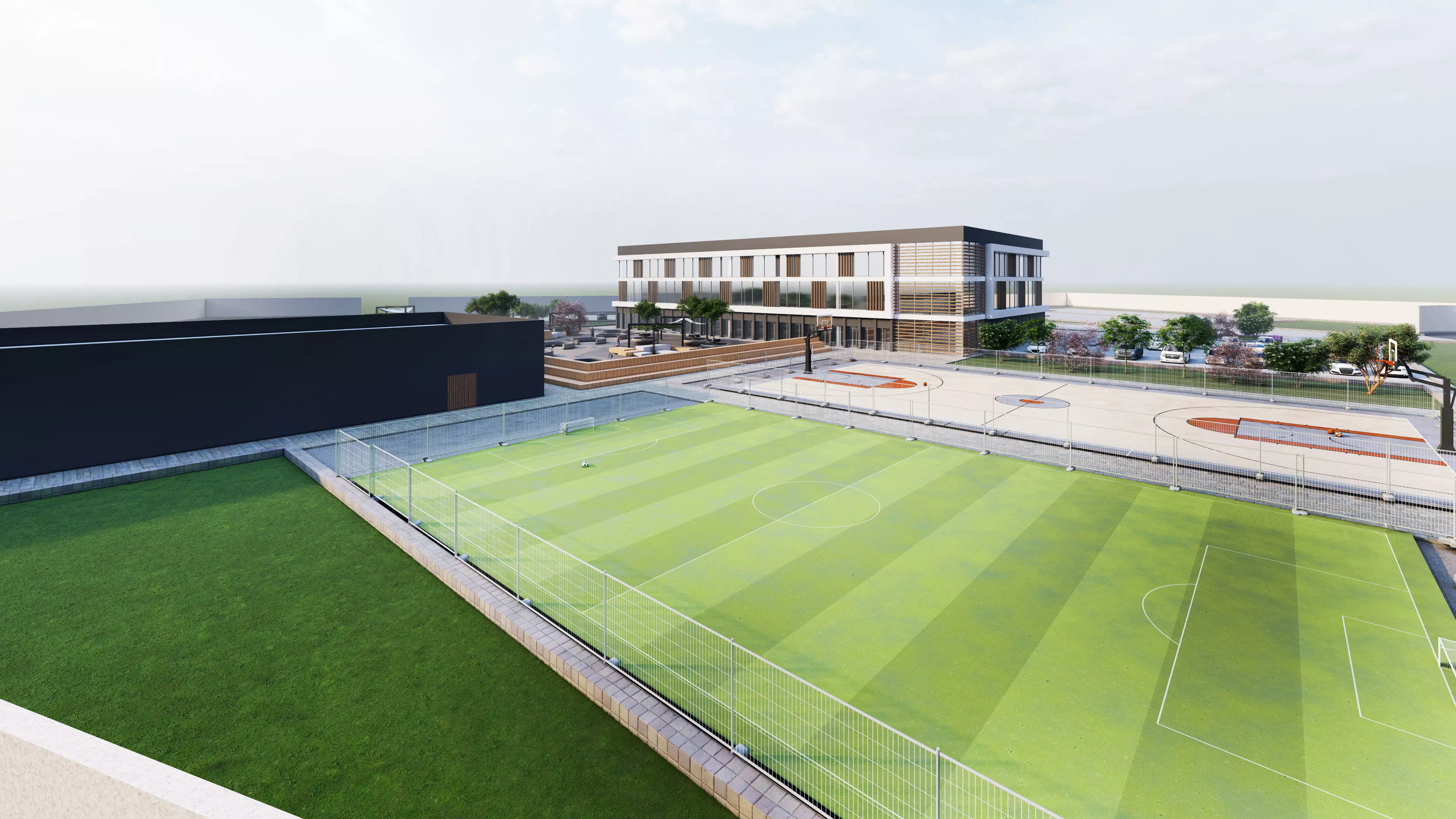 Modern Sports Center 3D model_4