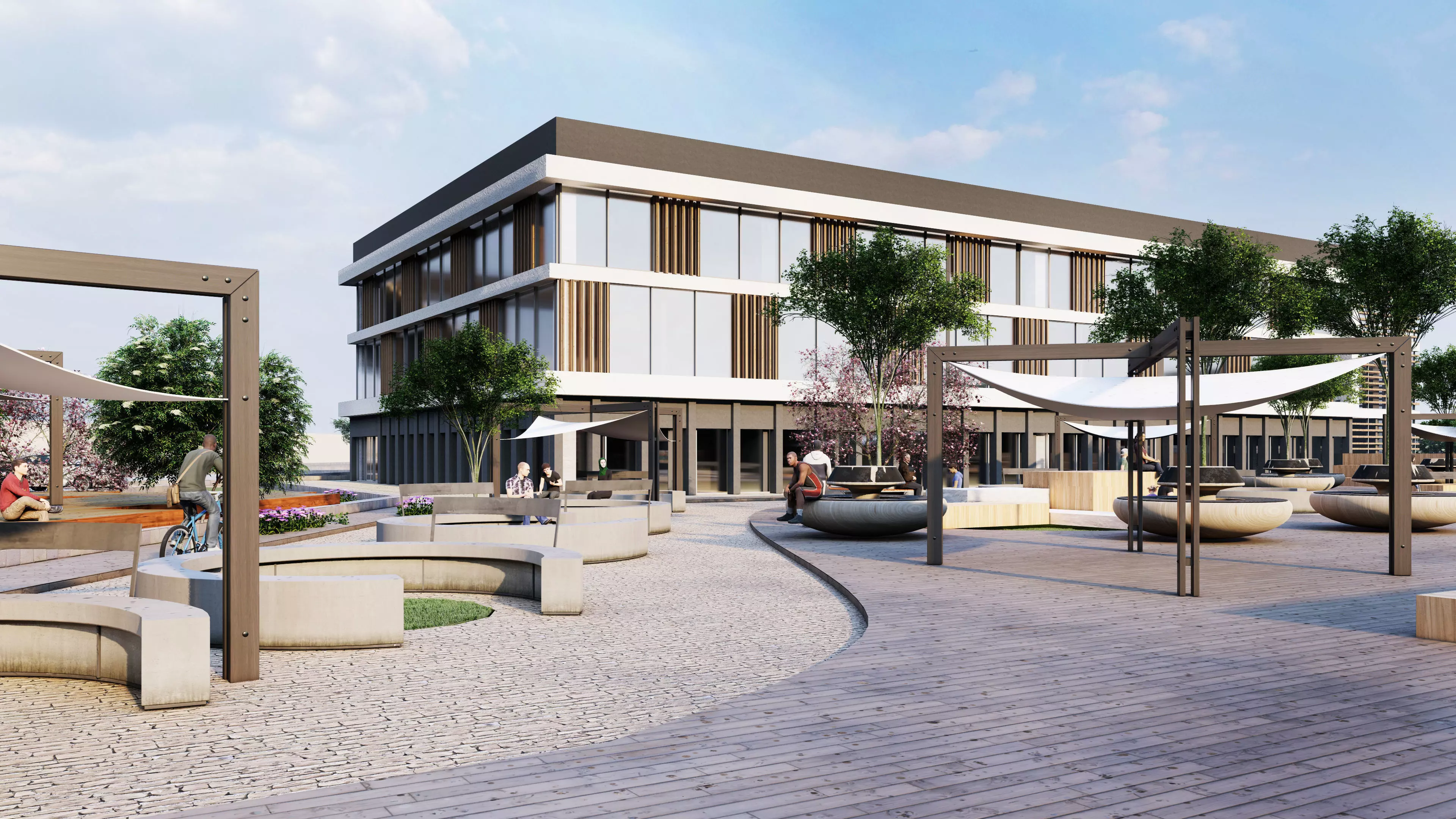 Modern Sports Center 3D model_3