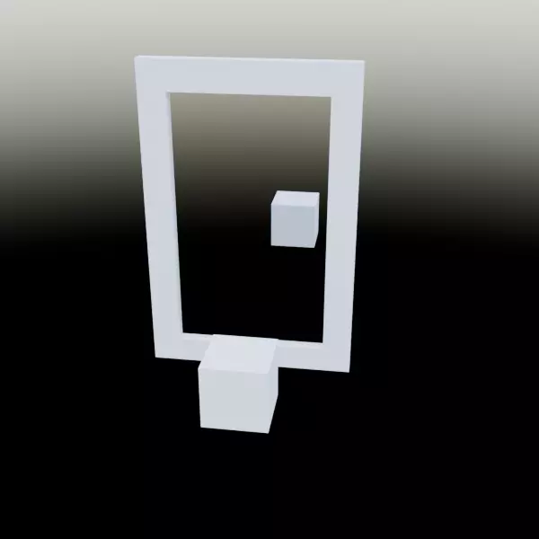 a 3d model of a mirror Free 3D model_2