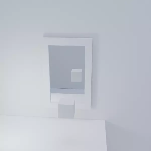 a 3d model of a mirror Free 3D model_1