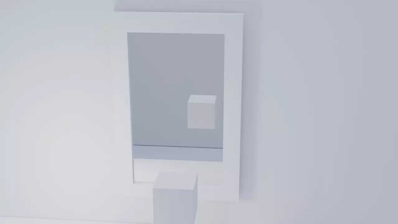 a 3d model of a mirror Free 3D model_0