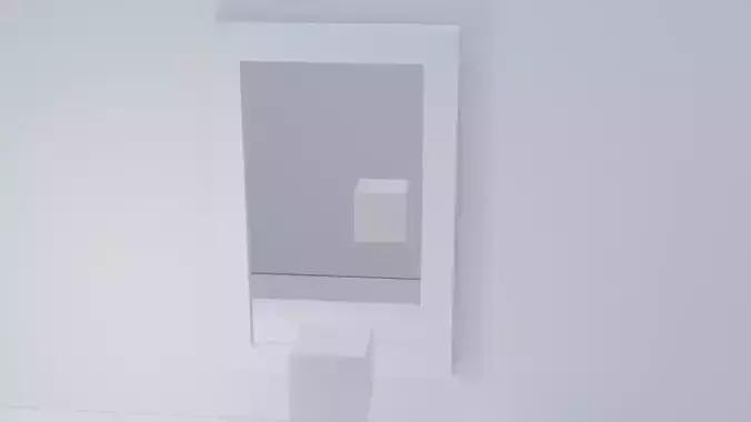 a 3d model of a mirror
