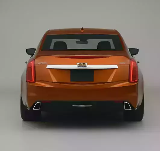 Cadillac Sedan Low-poly 3D model 5