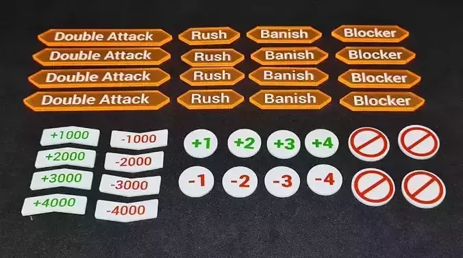 Damage marks status coins for Tranding card Game TCG