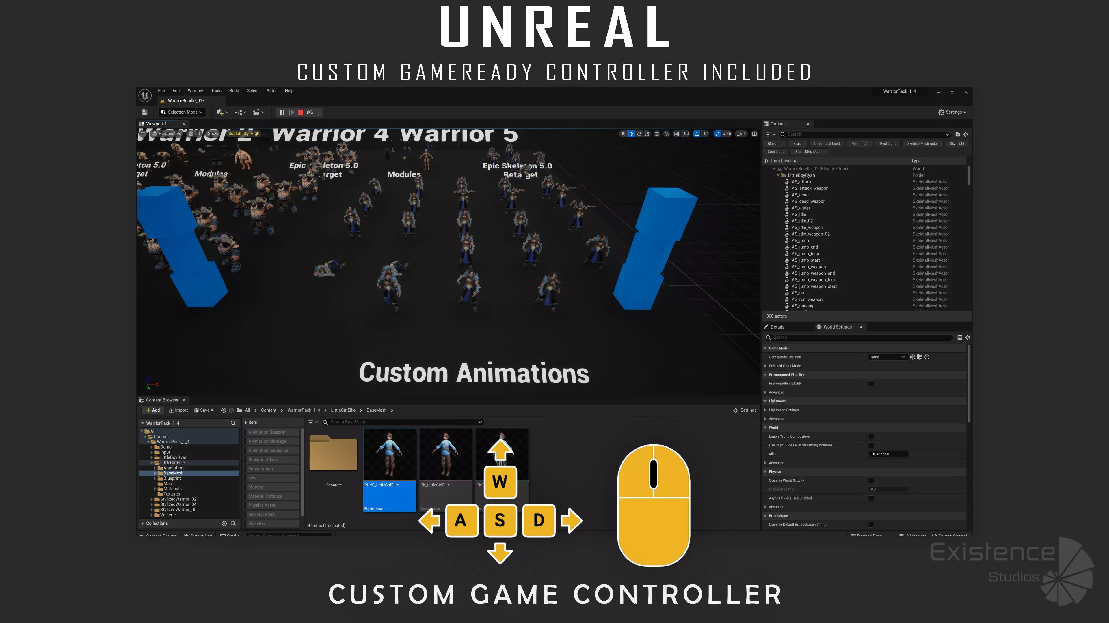 Pack 1 and 4 - Stylized Characters Warriors - 73 Low-poly 3D model_32